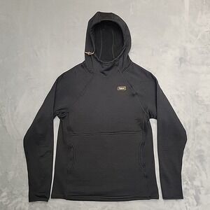 Fayettechill Polartec Power Grid Hoodie Men XS Black Fleece Outdoor Made In USA